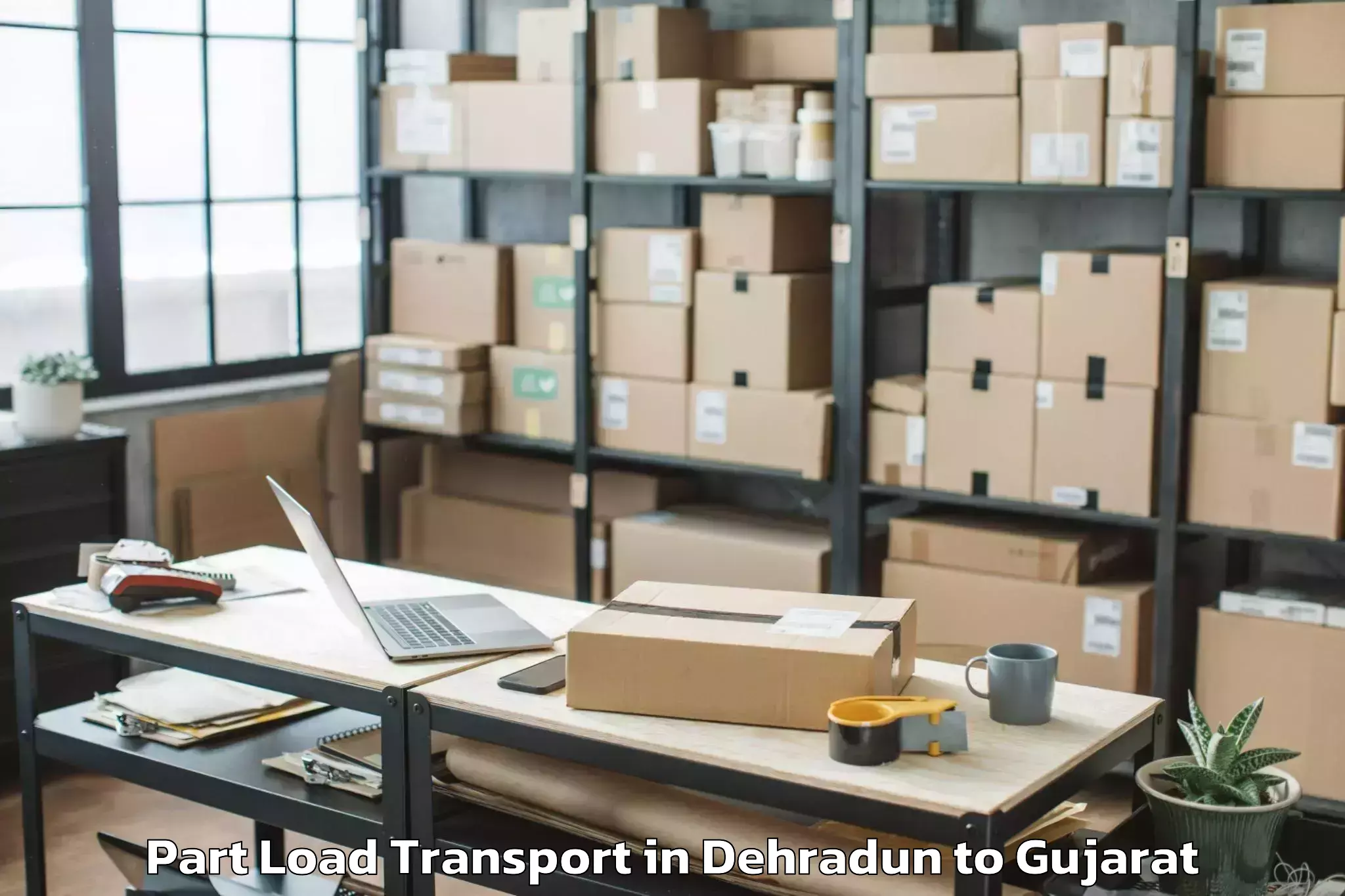 Discover Dehradun to Sankheda Part Load Transport